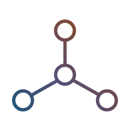 Icono de relación entre diferentes círculos
